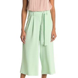 New Lush Mint Cropped Wide Leg Trousers
